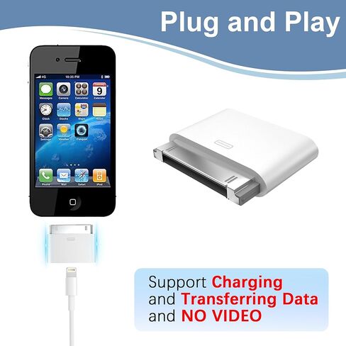 محول Lightning إلى 30 Pin، موصل شحن ومزامنة 8 Pin Female إلى 30 Pin Male محول محول لنماذج iPhone وiPad وiPod مختارة in Kuwait