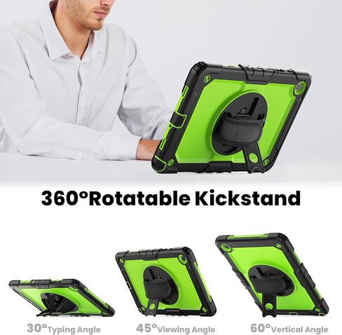 Case for Samsung Galaxy Tab A9+/A9 Plus 5G Tablet 11'' with Screen Protector, 360 Rotating Hand Strap & Stand, Protective Case for Galaxy Tab A9 Plus/ A9+ 11'' SM-X210/X216/X218 (Black) in Saudi Arabia