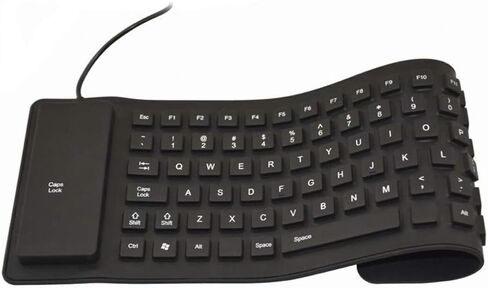 Waterproof Silicone Keyboard Foldable Flexible USB Mini Dustproof Dirt Proof in Kuwait