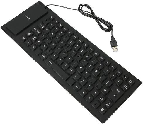 Waterproof Silicone Keyboard Foldable Flexible USB Mini Dustproof Dirt Proof in Kuwait