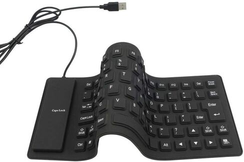 Waterproof Silicone Keyboard Foldable Flexible USB Mini Dustproof Dirt Proof in Kuwait
