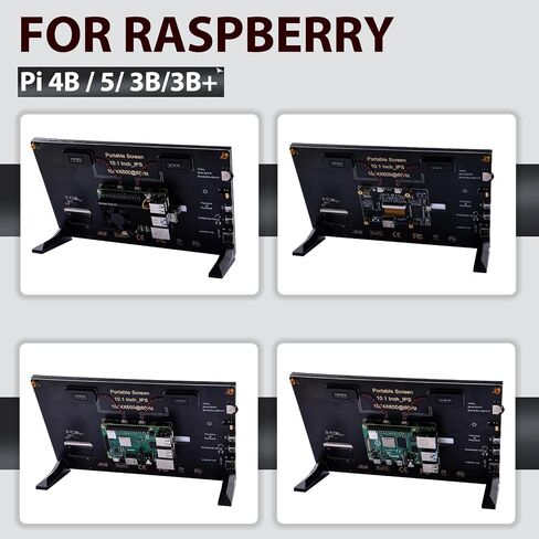 شاشة GeeekPi تعمل باللمس سعوية 7 بوصة لـ Raspberry Pi، شاشة HDMI IPS 1024X600 LCD مع مكبر صوت مزدوج لـ Raspberry Pi 5/4B/3B+/3B/B+، مع فتحة تثبيت لتثبيت لوحة Raspberry Pi in Kuwait
