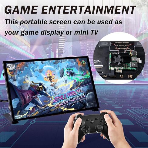 شاشة GeeekPi تعمل باللمس سعوية 7 بوصة لـ Raspberry Pi، شاشة HDMI IPS 1024X600 LCD مع مكبر صوت مزدوج لـ Raspberry Pi 5/4B/3B+/3B/B+، مع فتحة تثبيت لتثبيت لوحة Raspberry Pi in Kuwait