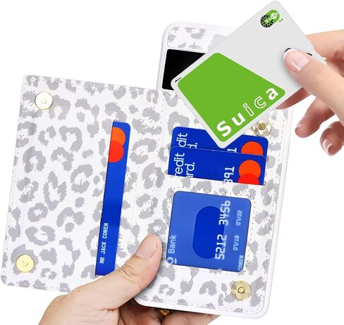 iCoverCase for Google Pixel 6 Case with Card Holder, Pixel 6 Wallet Phone Case for Women Men [RFID Blocking] PU Leather Protective Wallet Case for Pixel 6 (Gray Leopard) in Saudi Arabia