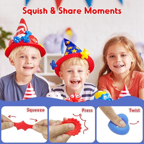 NPET الرابع من يوليو البط المطاطي Squishies Mochi 28pcs، أحمر أبيض أزرق حمام اللعب يوم الاستقلال البط المطاطي الوطني، الرابع من يوليو الزينة الولايات المتحدة الأمريكية العلم / القلب / النجوم شكل حزب صالح للبنين الفتيات in Kuwait