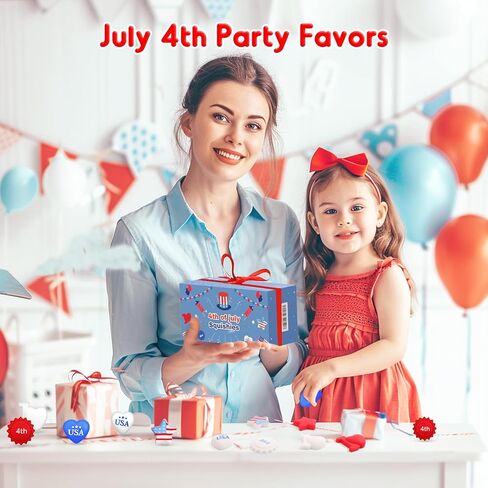 NPET الرابع من يوليو البط المطاطي Squishies Mochi 28pcs، أحمر أبيض أزرق حمام اللعب يوم الاستقلال البط المطاطي الوطني، الرابع من يوليو الزينة الولايات المتحدة الأمريكية العلم / القلب / النجوم شكل حزب صالح للبنين الفتيات in Kuwait