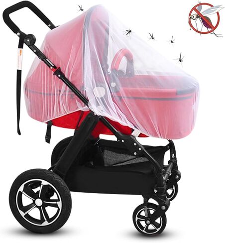 شبكة ناموسية لعربة الأطفال، شبكة حشرات قابلة للتنفس وخفيفة الوزن، غطاء حماية من ذباب عربة الأطفال مع حافة مرنة، شبكات ناموسية عالمية لعربة الأطفال، وكرسي الدفع، والعربات التي تجرها الدواب، ومهد الحمل in Kuwait