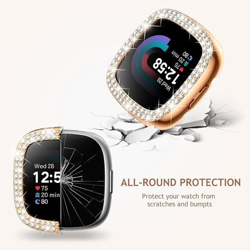 Dsytom Bling Bands Women Compatible for Fitbit Versa 4/3, Sense 2, Sense in Kuwait