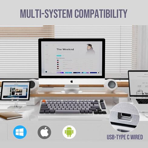 CIDOO C75 لوحة مفاتيح ميكانيكية سريعة التشغيل بنسبة 75%، لوحة مفاتيح من الألومنيوم مع بطانة من 4 طبقات، لوحة مفاتيح سلكية للألعاب مع ضغطات مفاتيح ديناميكية، مفتاح مغناطيسي Gateron، RGB لنظام Win/Mac (أسود) in Kuwait