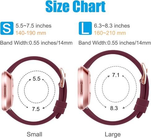 Tobfit Slim Sport Watch Bands Compatible with Fitbit Versa 2 Bands for Women Men, Silicone Replacement Wristbands Straps Compatible for Fitbit Versa 2 / Fitbit Versa/Versa Lite/Versa SE, 3 Pack in Kuwait