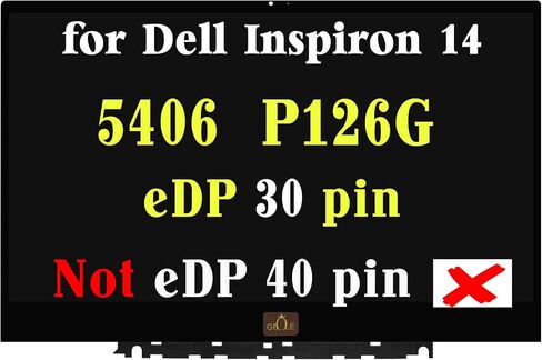 استبدال الشاشة لديل انسبايرون 5406 P126G P16G001 P126G002 LCD LED شاشة عرض تعمل باللمس لوحة FHD 1920x1080 30pins not 40pin in Saudi Arabia