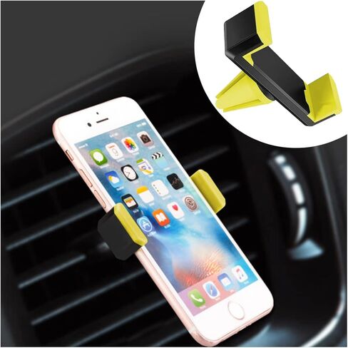 Phone Mount for Car Vent, Auto Air Vent Clip Holder, Easy Clamp Hands-Free Cradle for Air Outlet, Universal Clip-on Phone Automobile Mount, Compatible with All Smart Phones (Black) in Saudi Arabia