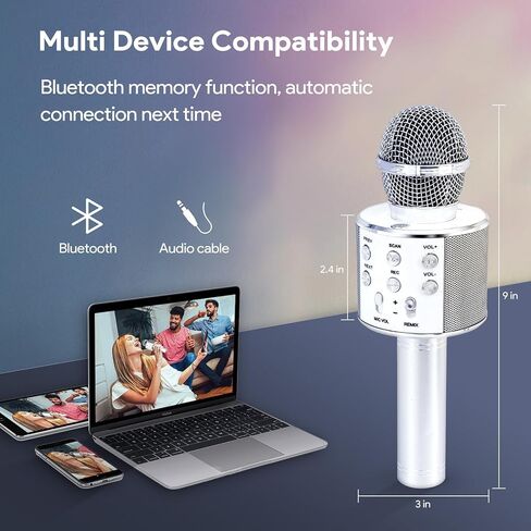 يده سمّاعات بلوتوث المحمولة ميكروفونات لاسلكية لاعب ميكروفون لاسلكي للغناء حفلة المنزل KTV in Kuwait