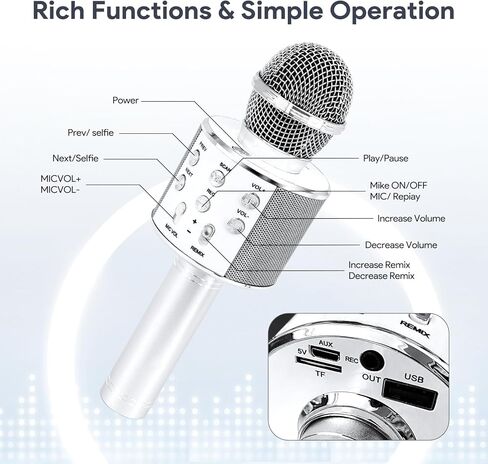 يده سمّاعات بلوتوث المحمولة ميكروفونات لاسلكية لاعب ميكروفون لاسلكي للغناء حفلة المنزل KTV in Kuwait