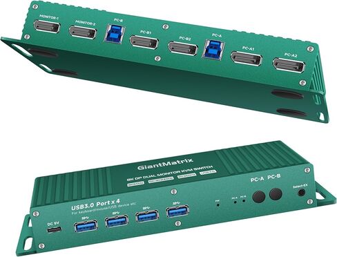 Displayport kvm Switch 2 شاشات 2 أجهزة كمبيوتر 1440P 165 هرتز kvm Switch 2 شاشات 2 أجهزة كمبيوتر منفذ عرض 1440P 120 هرتز 144 هرتز 165 هرتز 175 هرتز 240 هرتز kvm Switch Displayport شاشات مزدوجة FreeSync G-SYNC in Kuwait