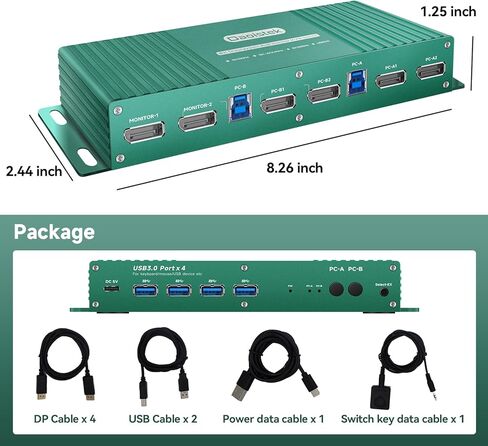 Displayport kvm Switch 2 شاشات 2 أجهزة كمبيوتر 1440P 165 هرتز kvm Switch 2 شاشات 2 أجهزة كمبيوتر منفذ عرض 1440P 120 هرتز 144 هرتز 165 هرتز 175 هرتز 240 هرتز kvm Switch Displayport شاشات مزدوجة FreeSync G-SYNC in Kuwait