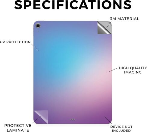 Carbon Fiber Tablet Skin Compatible with Apple iPad Air 11 (M2) 2024 - Antique Marble - Premium 3M Vinyl Protective Wrap Decal Cover - Easy to Apply | Crafted in The USA by MightySkins in Saudi Arabia