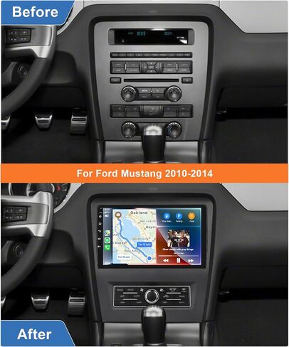 2G+64G Android Car Stereo for Ford mustang 2010-2014,Wireless Carplay Android Auto Car Radio,10'' Touch Screen Head Unit with GPS Navigation WIFI Bluetooth Mirror Link FM RDS Backup Camera SWC in Saudi Arabia