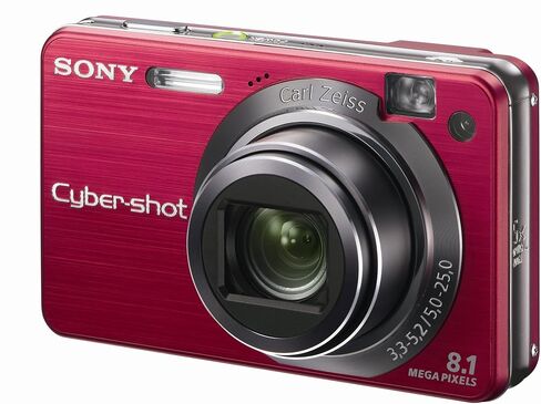 Sony Cybershot DSCW150/R 8.1MP Digital Camera with 5x Optical Zoom with Super Steady Shot (Red) (Renewed) in Saudi Arabia