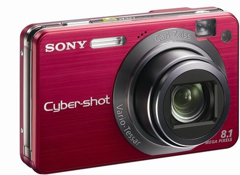 Sony Cybershot DSCW150/R 8.1MP Digital Camera with 5x Optical Zoom with Super Steady Shot (Red) (Renewed) in Saudi Arabia