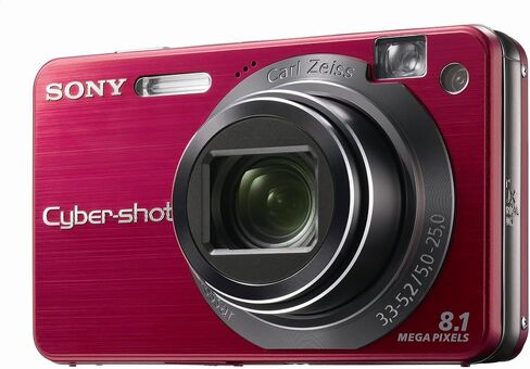 Sony Cybershot DSCW150/R 8.1MP Digital Camera with 5x Optical Zoom with Super Steady Shot (Red) (Renewed) in Saudi Arabia