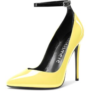 Castamere Womens Sexy Ankle Strap High Heels Pumps Elegant Pointy Toe Stilettos 12CM Heel Shoes