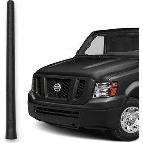 AntennaMastsRus - الأصل 6 3/4 بوصة متوافق مع Nissan NV1500 - NV2500 - NV3500 (2012-2018) - هوائي مطاطي قصير - ملف نحاسي داخلي - استقبال ممتاز - هندسة ألمانية