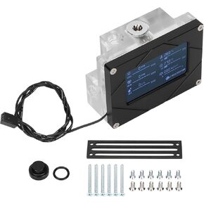 Yoidesu Multifunctional Intelligent Digital Screen Display CPU Indicator, Water Cooling System Temperature Meter for Computer Laptop, Led Display Screen, I‑Shaped Bracket, Built‑in Sensor