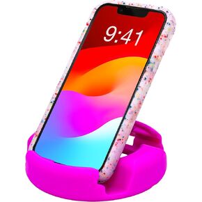 GoDonut Plus+ Phone Stand - Portable Mount Accessory - Charging Port Access - Compatible with Tablet, iPhone & Most Smartphones - Black