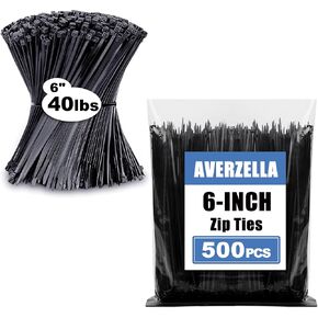 6 Inch White Zip Ties Small 500 PCS for Cable Management Strong Cable Ties Outdoor 40 lbs UV Resistant Self-locking Plastic Ties for Indoor Wires Cables Cords Garden Plants Pc Crafts