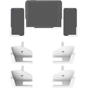 Tablet Wall Mount for ipad Mini/ipad pro/ipad air Wall Mount Tablet Holder for Samsung/Kindle/E-Reader Wall Phone Holder for iPhone Fit for Kitchen/Bathroom/Study Room (Black)