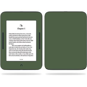 MightySkins Skin Compatible with Barnes & Noble Nook GlowLight 3 (2017) - Solid Olive | Protective, Durable, and Unique Vinyl Decal wrap Cover | Easy to Apply, Remove | Made in The USA