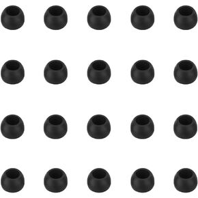 Earbud Replacement Tips Silicone Earbud Tips for in- Ear Headphones Ear Tips Earbud Cap Ear Bud Rubber Tips, Black Large 10 Pairs
