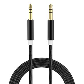 Alitutumao 3.5mm Stereo Audio Cable Charge 4 Nylon Braided Auxiliary Aux Cord Male to Male Compatible with JBL Charge 3 JBL Pulse 4 Pulse 3 JBL Flip 5 Flip 4 Go Trip Wireless Portable Speakers (Black)