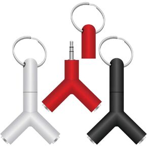 Cellet, 3-Pack of 3.5mm Stereo Audio Aux Cable Splitter for Stereo, iPods, MP3, Audio Player (3 Pack)