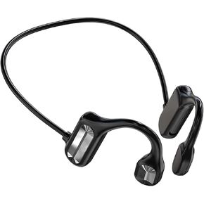 Sports Bone Conduction Headphones, Non in-Ear Sensor Earphones, Suitable for Sports Running Lightweight (Black)