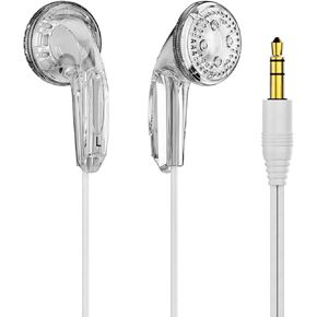 سماعات أذن سلكية Yuandao HiFi: 15.4 ملم ديناميكي 3.5 ملم برأس مسطحة مع زر للمكالمات/التحكم في الموسيقى، سماعات أذن ستيريو باس للألعاب/الرياضة/الطلاب/الكمبيوتر الشخصي/الهاتف/الكمبيوتر اللوحي، واضحة بدون ميكروفون