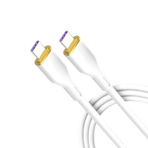 100W Type C Fast Charging Cable, 3.3ft USB C to USB C Charger Cable Compatible with iPhone 15/15 Pro/15 Plus/15 Pro Max,for MacBook Pro Air/2019/18/17/16,for iPad Air 4/5/Mini 6/Pro 12.9/11(white)