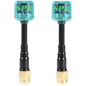2pcs 60mm Osprey 5.8GHz LHCP RP-SMA Antennas 2.82dBi FPV HD Racing Drone Quad Antenna (Blue)