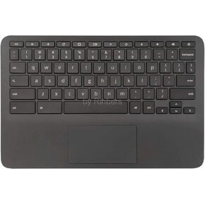 Laptop Black Palmrest Upper Case with US Keyboard and Touchpad Assembly Replacement for HP Chromebook 11A G8 EE TPN-Q235 L92832-001