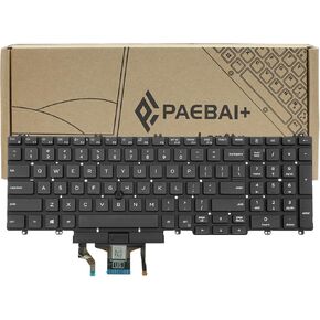Replacement Laptop Keyboard Backlight for DELL Latitude 5500 5501 5510 5511, Precision 3540 3541 3550 3551 US Layout Black