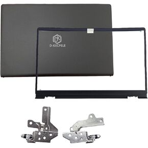 Replacement Laptop LCD Back Cover Top Case Rear Lid with Hinges and Front Bezel Frame for Dell Inspiron 15 3510 3511 3515 00WPN8 0WPN8 09WC73 9WC73 AP3LE000901 Black