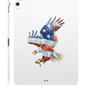 Carbon Fiber Tablet Skin Compatible with Apple iPad Air 11 (M2) 2024 - American Eagle - Premium 3M Vinyl Protective Wrap Decal Cover - Easy to Apply Crafted in The USA by MightySkins