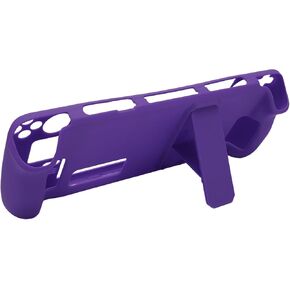 Kickstand Protective Case for Steam Deck, Cover Protector with Stand Base, Full Fingerprint Proof Protective Case for Steam Deck, Non Slip Anti Scratch (Dark Violet)