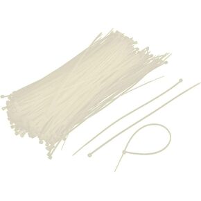 uxcell Nylon Cable Zip Trim Wrap Cord Strap Tie Network Fastener Cable Organizer Self Locking 200mm X 2mm 500Pcs