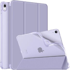 Fintie SlimShell Case for iPad Air 11-inch M2 (2024), iPad Air 5th Generation (2022) / iPad Air 4th Gen 10.9" - Soft TPU Stand Back Case with Translucent Frosted Cover & Pencil Holder, Black