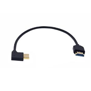 1ft HDMI 8K Ultra HD Cable, 3D 48Gpbs HDMI 2.1 Version Cable, Right Angle HDMI Male to Straight HDMI Male Extreme Slim Cable for Xbox PS4 PS5 TV Switch, Support 8K@60HZ 4K@120Hz