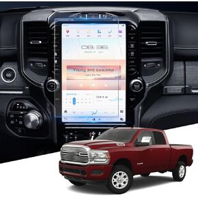 for 2024 2023 2022 2021 Dodge Ram 1500 2500 3500 TRX Rebel Laramie Limited Uconnect 12" Screen Protector [Anti-glare] - HD Clear/Anti-fingerprint/ 2 Pack