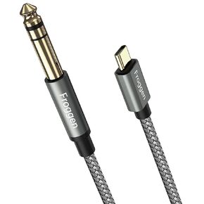 USB C to 6.35mm 1/4 inch Audio Stereo Cable 6 Feet, USB Type C to 6.35mm 1/4 inch TRS Audio Cord Compatible with iPad, Pixel 4XL, Samsung Galaxy S22, Amplifier, Mixer, Speaker, Home Theater