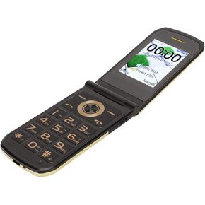 Flip Phone for Seniors, 2.4 Inches Big Screen, 3D Keys, Big Font Cell Phone, Loudspeakers, Dual Card Dual Standby, One Key Fast Dial, with MP3 Music Playback, Parents